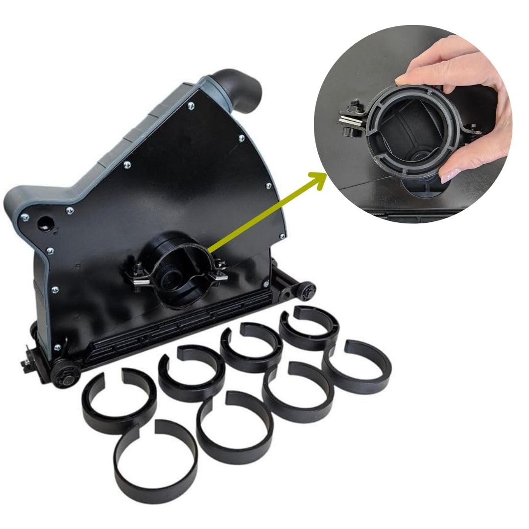 Titan USSN117 – Campana de extracción universal para amoladora angular, 230 mm, perfecta para trabajos de lijado y separación, protección contra el polvo