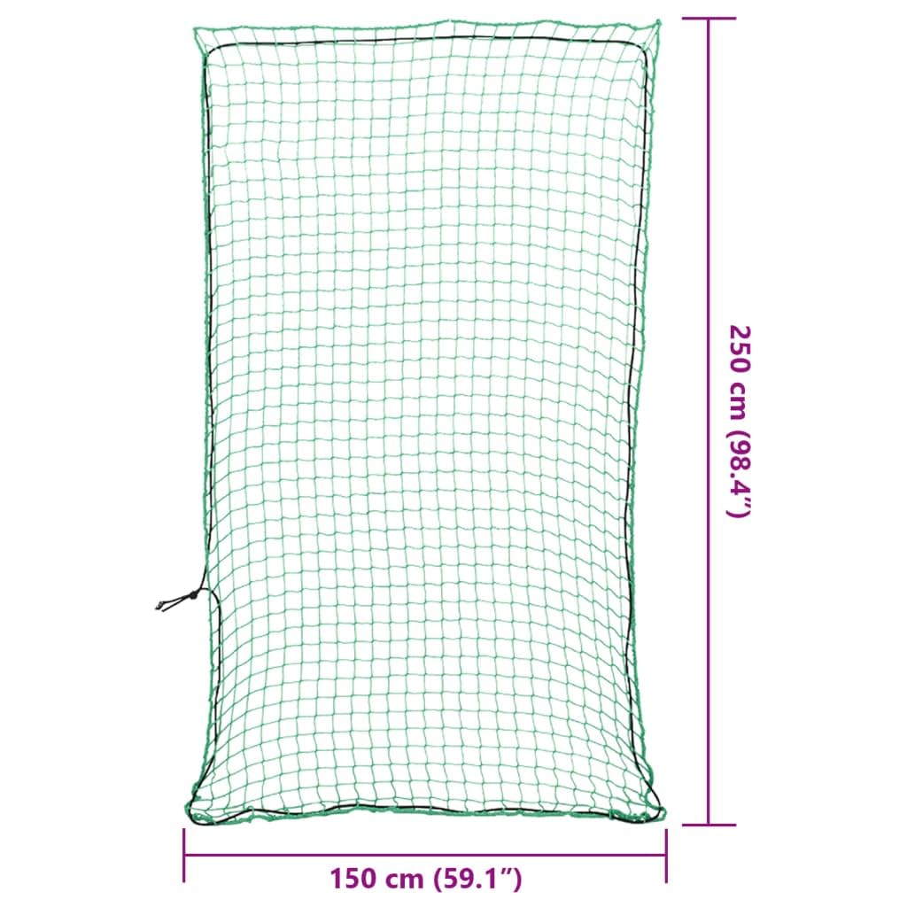 Mangloder Anhängernetz mit Gummiseil in Grün 2,5x1,5 m PP wetterfest und UV-beständig für Transport, Ladungssicherung, Fahrzeug, Kofferraum, Anhänger, SUV, Laderaum, Gepäcknetz, Staunetz