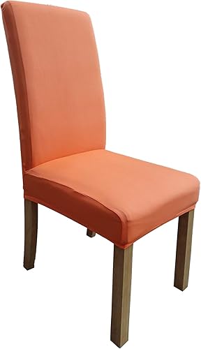 Miniatura 8 de Funda protectora de tela de elastano elástica extraíble y lavable para silla de comedor para interiores y exteriores (rojo, 6)