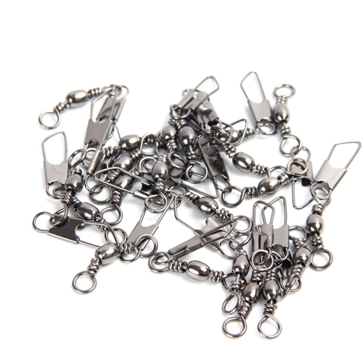BESTonZON Ganci Girevoli con Perno per Attrezzi da Pesca Ad Anello A Otto Caratteri Ami da Pesca per Connettori da Pesca Anelli per Attrezzi da Pesca Girelle A Scatto con Cuscinetti A