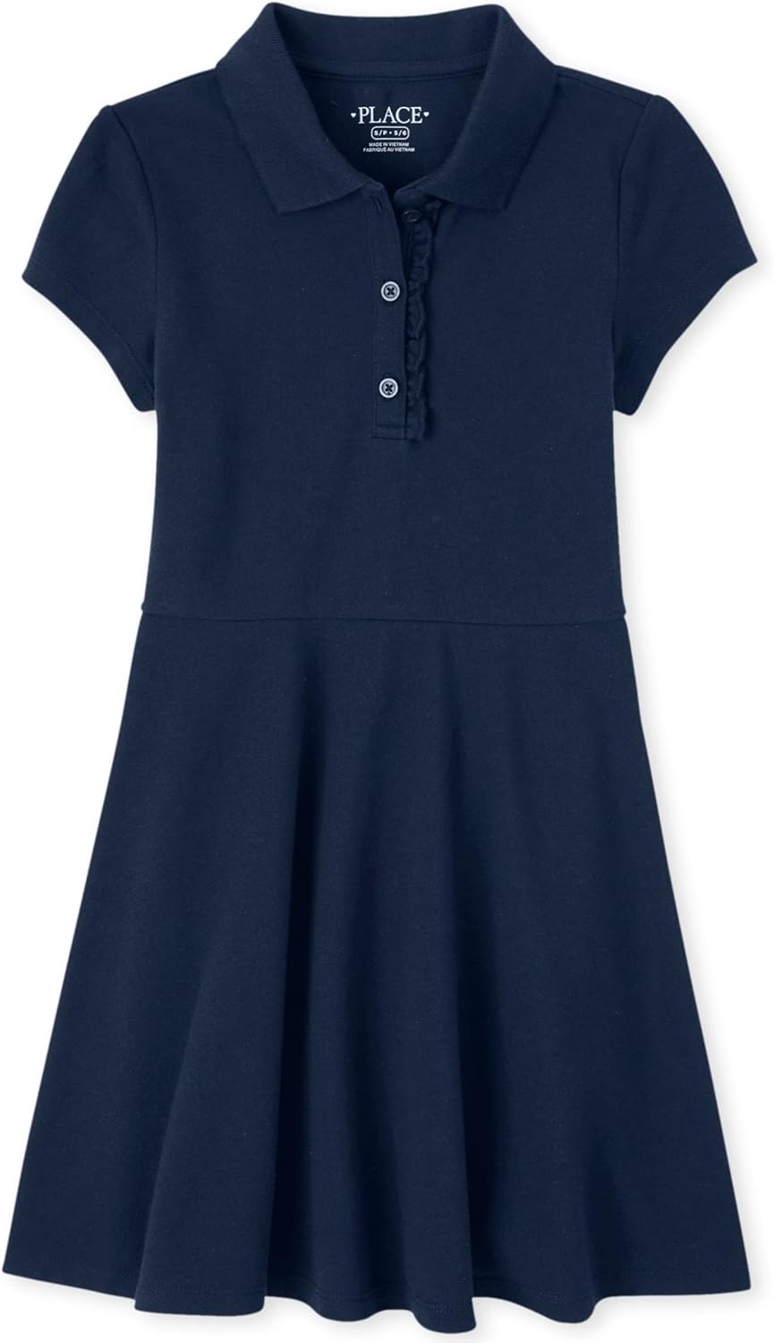 The Children's Place Girls Pique Polo Dress