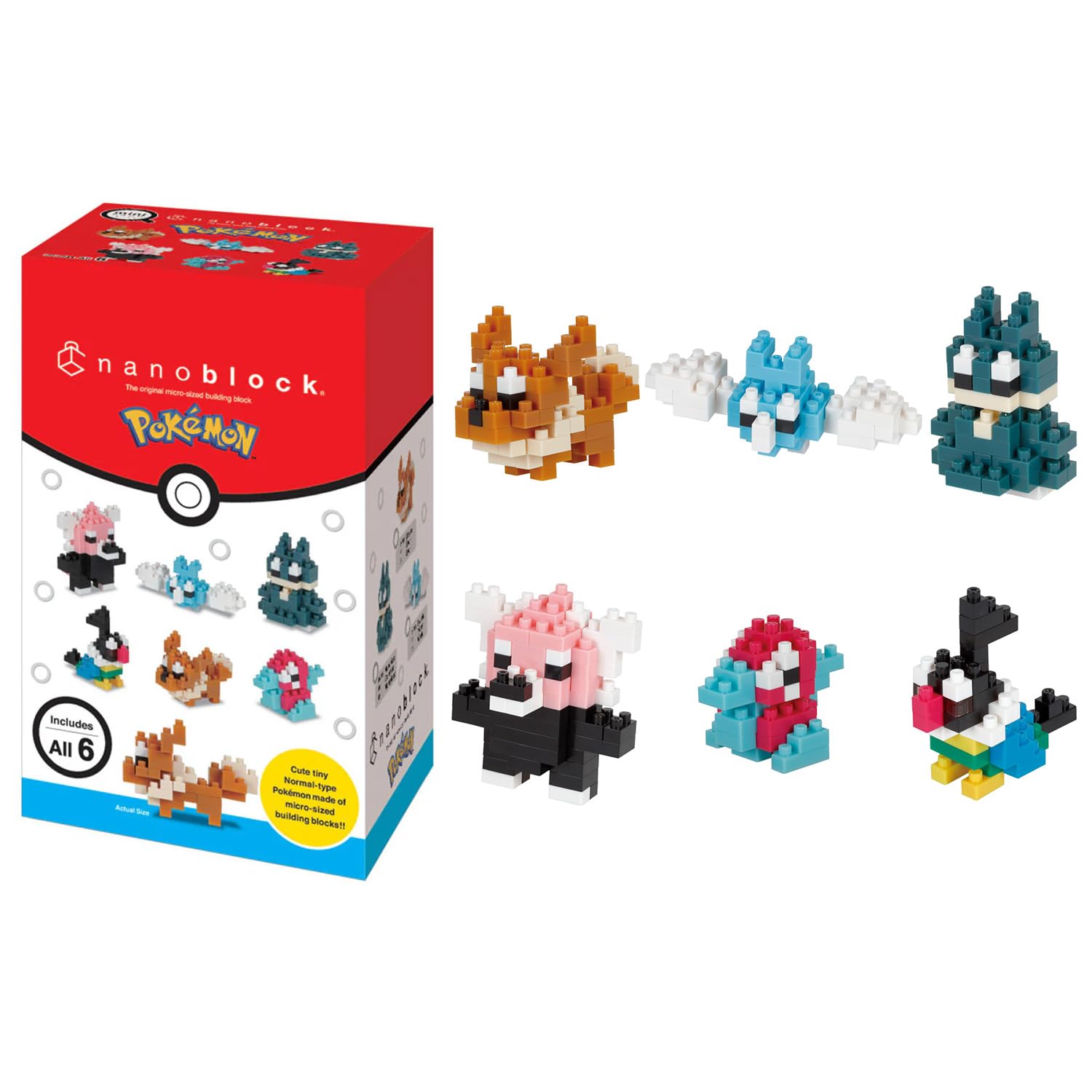 Amazon.co.jp: ナノブロック-ポケモンタイプノーマルセット1、ナノ