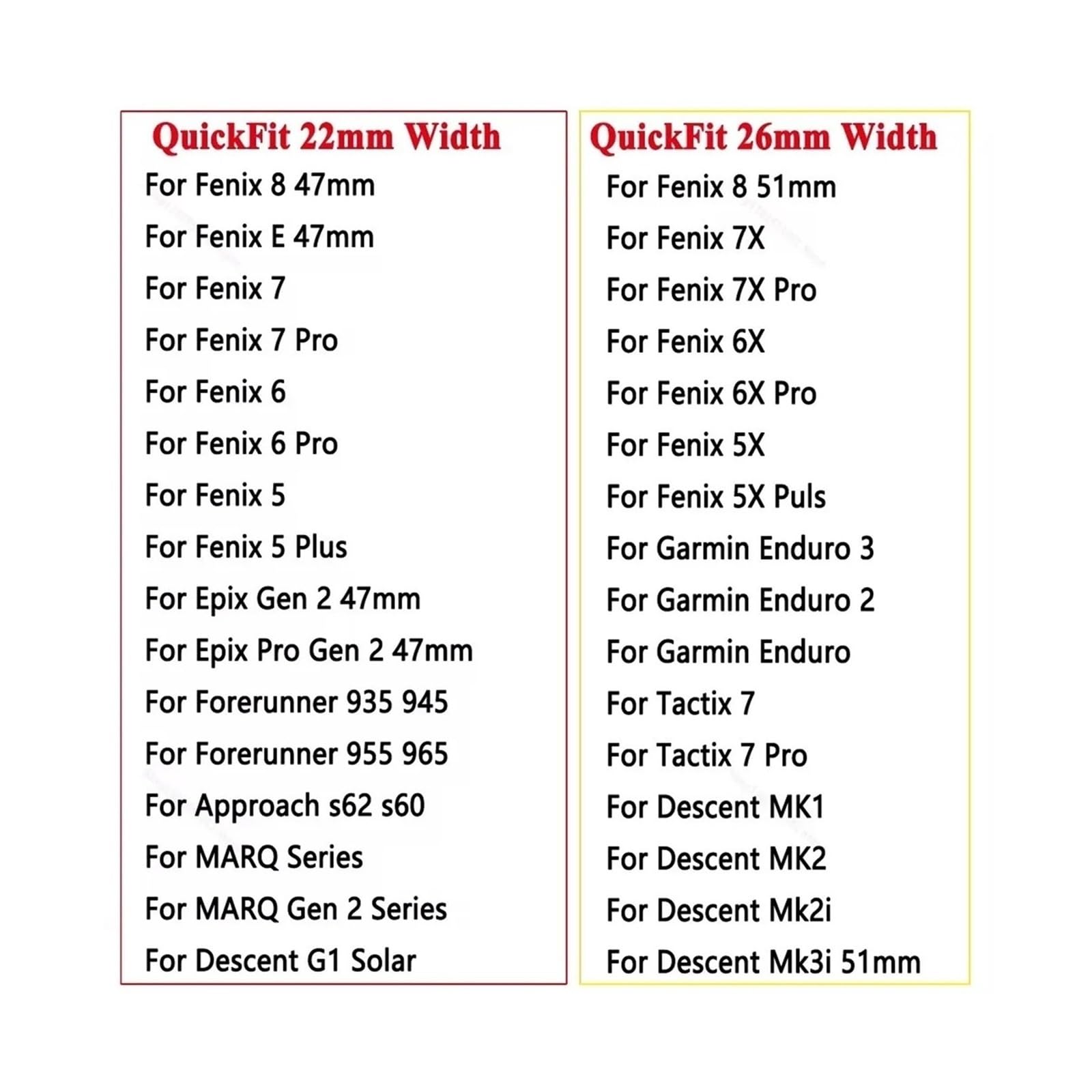 QuickFit 22 Bracelet en titane pour Garmin Fenix 8 51 mm 7 7X 6 6X Pro 5 5X Plus Bracelet en métal