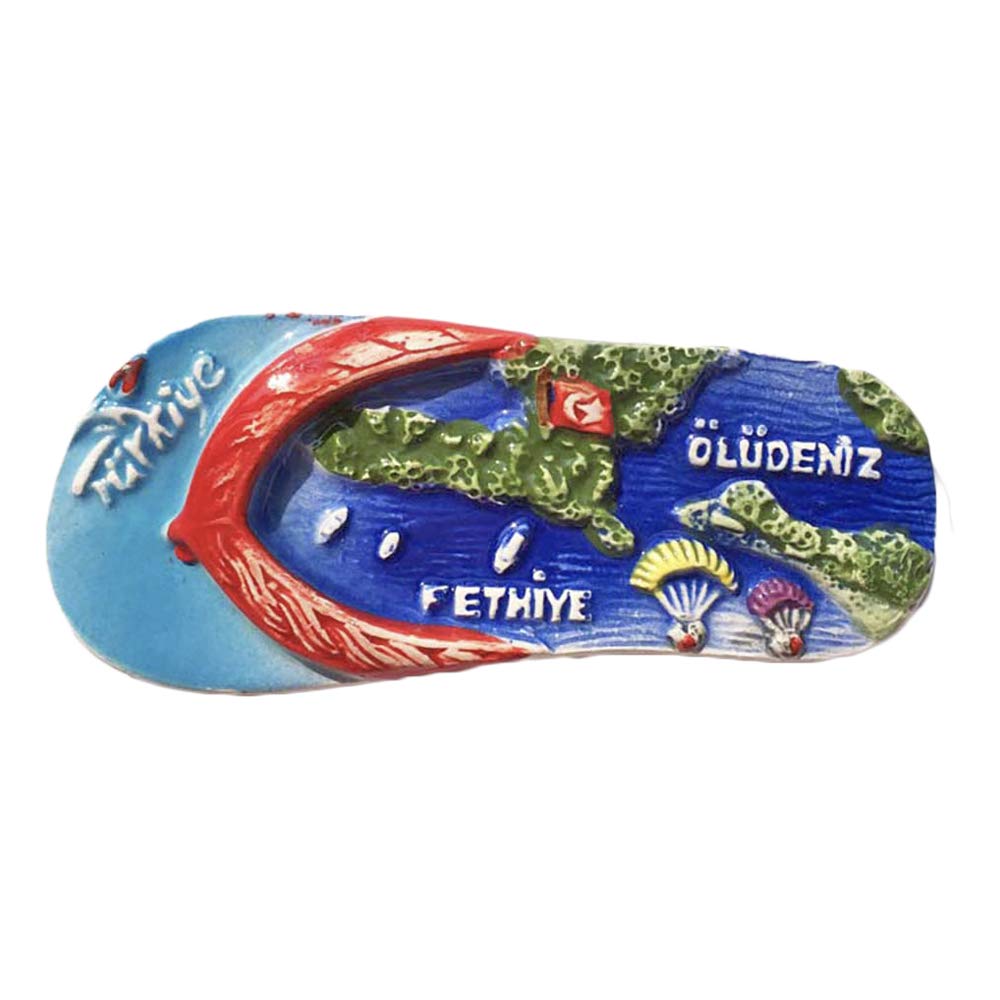 Wedarego Brown Fethiye Turkey 3D Slipper Refrigerator Magnet Travel Sticker Souvenirs,Home & Kitchen Decoration Turkey Fridge Magnet From China