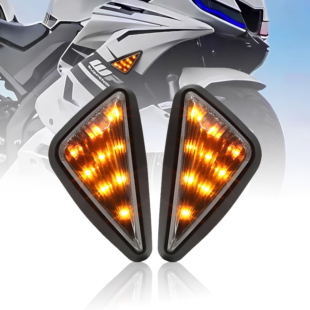 MOTO GENIUS Triangle Side Body Fitting LED Indicator Light for R15, CBR 250, CBR 150R, Ninja 250 – Waterproof, Durable & Stylish Motorcycle Turn Signal Lights (Pack of 2)-image-20