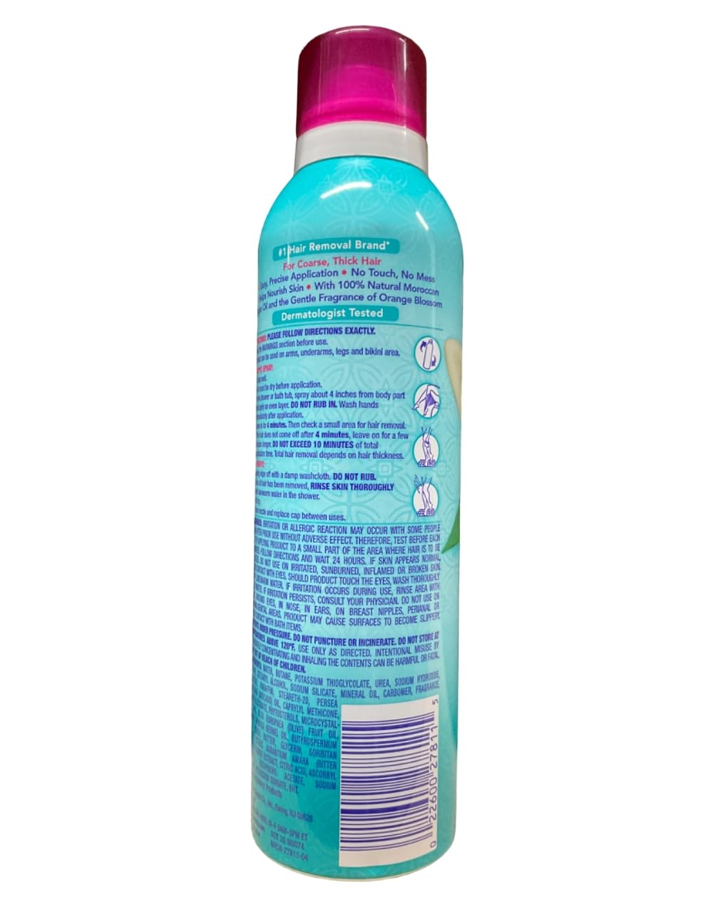 Nair Hair Remover Spray with Argan Oil, 7.5 oz, 3 Pack