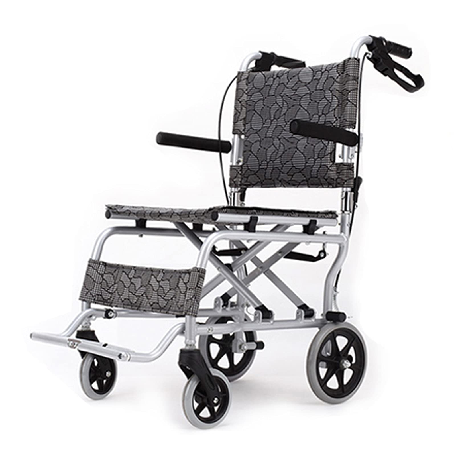 Rollstuhl Faltgerollstuhl ultraleichter Rollstuhlfahrer mit Fußstützen Tragbarer Kleiner Reise-Rollstuhl, geeignet for ältere und Kinder, 16,5 lbs Rollstuhl faltbar
