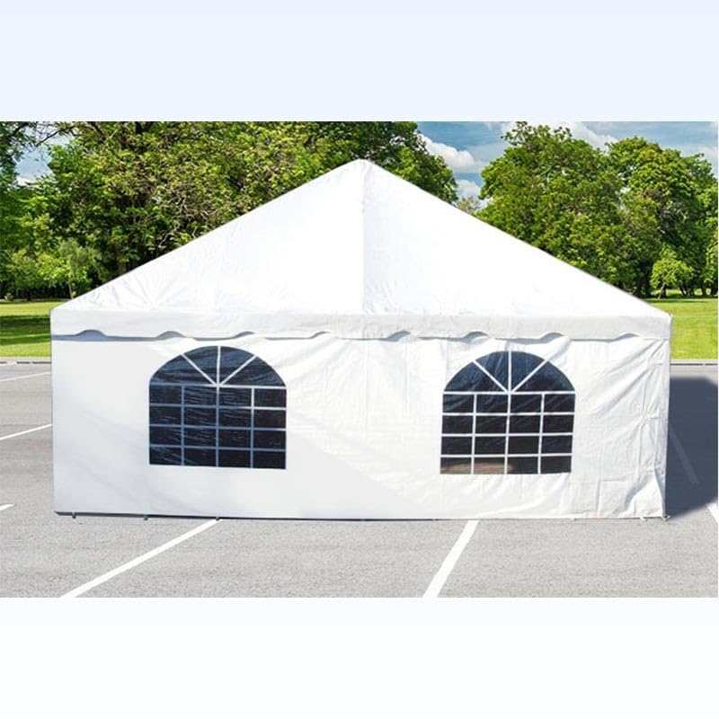 cathedral tent TentandTable 8x20 Party Canopy Sidewall Waterproof White Material:10.10oz Army Duck - Stove Jack Rennrad: Bozen, Passo Lavazé, Tabs that secure the CyclingGear