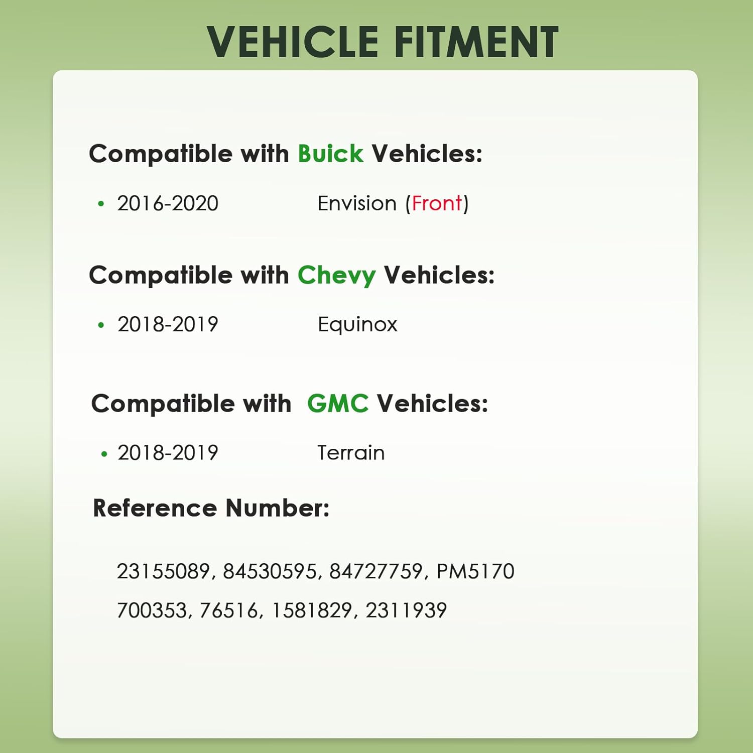 Brushless AC Heater Blower Motor - Compatible with Buick Envision 2016-2020 (Front), Chevy Equinox 2018-2019, GMC Terrain 2018-2019 - Motor Fan# 700353