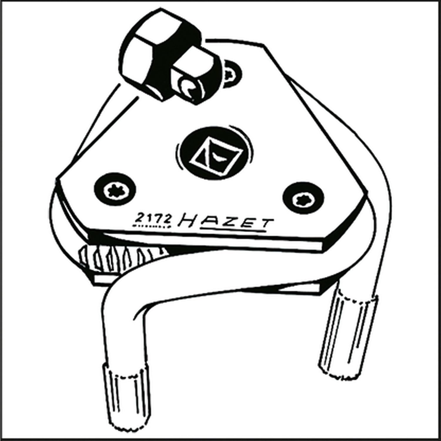Hazet 2172 3/8" 2, 56-4, 72" Oil Filter Wrench with Square Drive