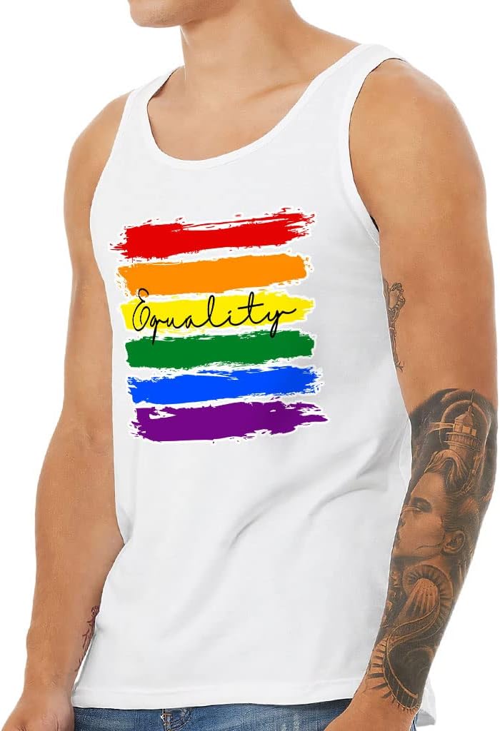 Equality Tank - Pride Rainbow Workout Tank - LGBTQ Jersey Tank