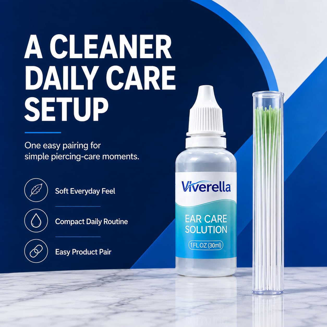 Piercing Aftercare Spray, Saline Spray for Piercings, Ear Piercing Cleaner Fine Mist for Nose, Septum, Belly Button and Cartilage, 2 Fl Oz