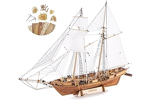 GAWEGM Premium Wooden Ship Model Building Kit for Ship Model Hobbyists