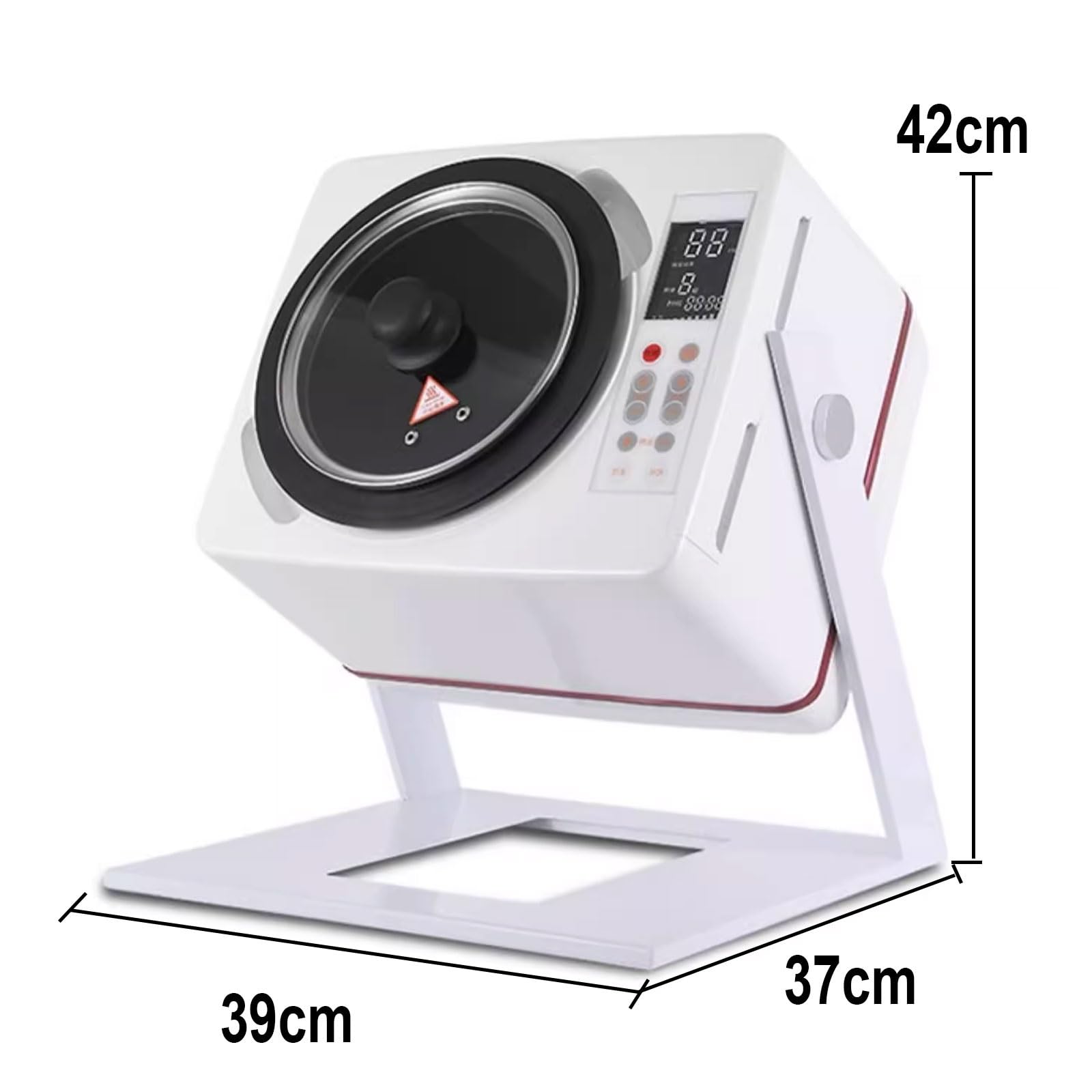 Robot De Cocina Salteado Automático 360 ​​Grados con Pantalla Táctil Se Puede Limpiar Automáticamente, Máquina Cocina Automática 6 L Sartén Antiadherente