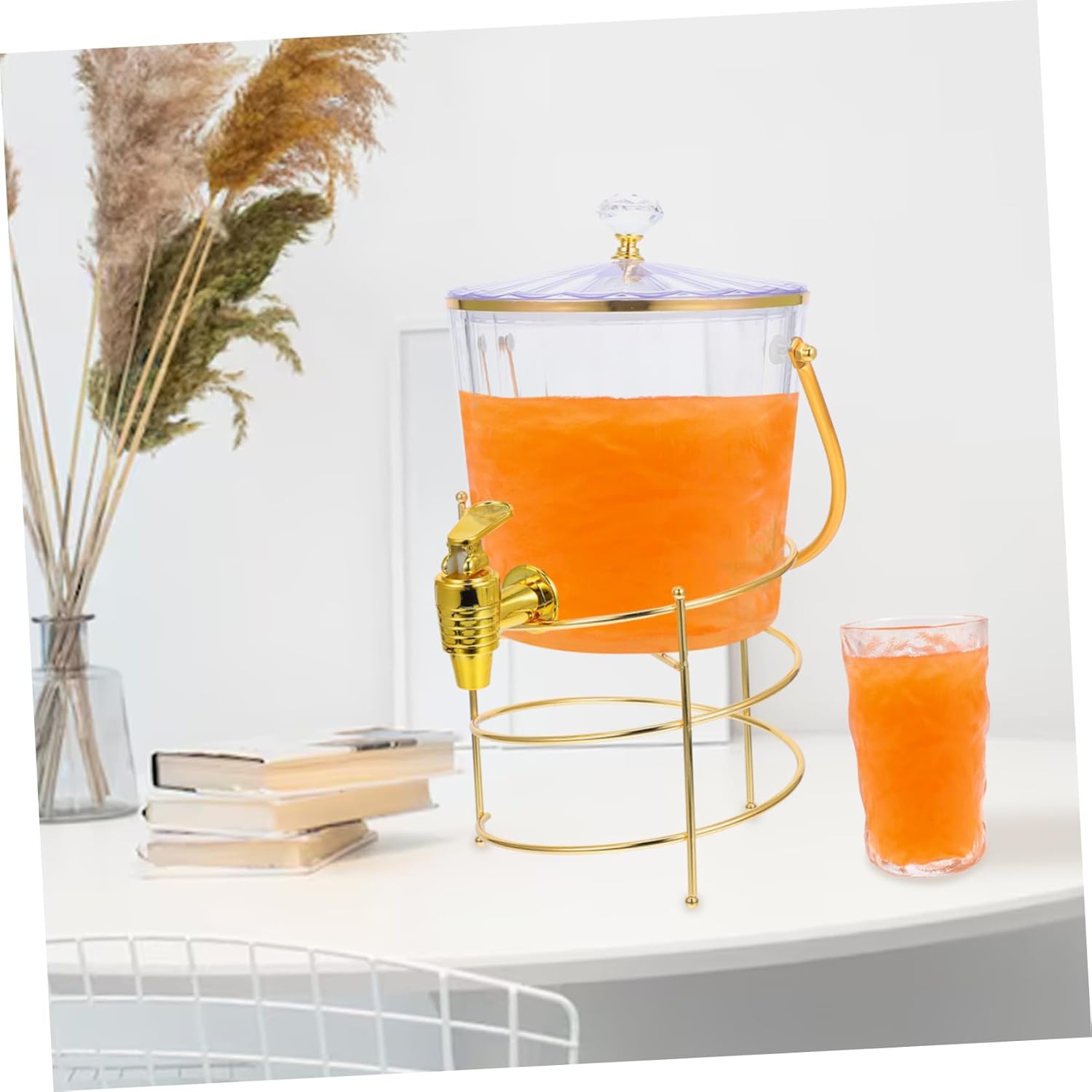 Luxshiny 1set Versatile Beverage Dispenser Spigot and Lid Cold Drink Container for Parties Stylish Cold Water Pitcher for Beer Fruit Tea and More for Events and Gatherings