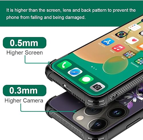 Miniatura 9 de Funda para iPhone 11, diseño de mariposa morada para niñas y niños, diseño de patrón personalizado, a prueba de golpes, antiarañazos, carcasa