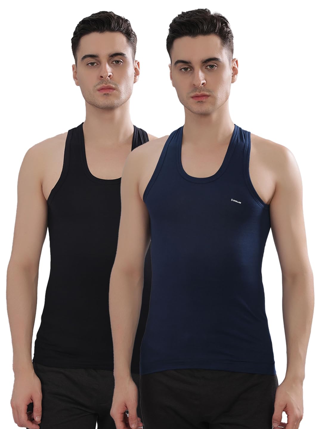 dollar bigboss Men's Solid Cotton Regular Vest (Colour May Vary)-picture-14