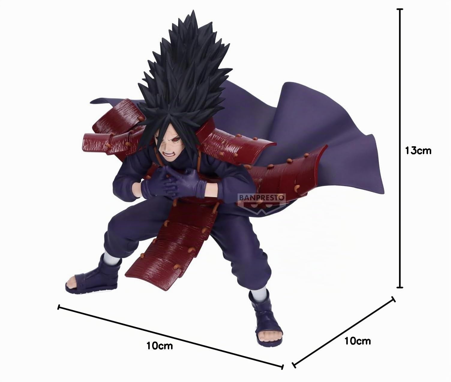 Banpresto Figura de Accion Madara Uchiha Naruto Shippuden, Vibration Stars, 13 cm, BP28807P Multicolor, Figura Coleccionable, Óptimo para los fanaticos del Anime