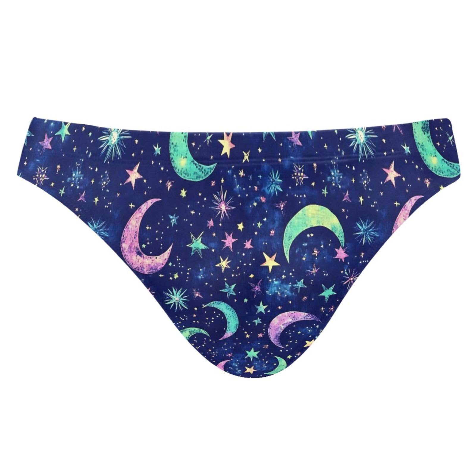 UMIRIKO Mens Bikini Swimwear Stars and Moons Swimsuits for Men XXXL 202c0003