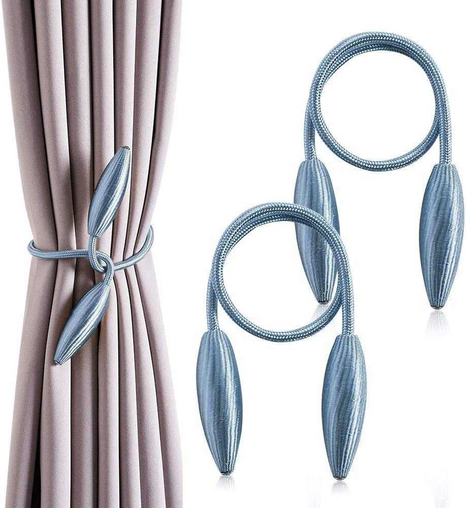 Embrasses de Rideaux, 4 Pièces de Sangles de Rideau En Forme de Boucles de Support de Tissage de Rideau Pour La Décoration de Bureau À Domicile/Bleu
