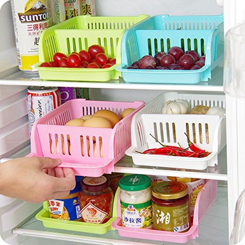 Prachet Multi Purpose Plastic Kitchen Fridge Storage Rack Handled