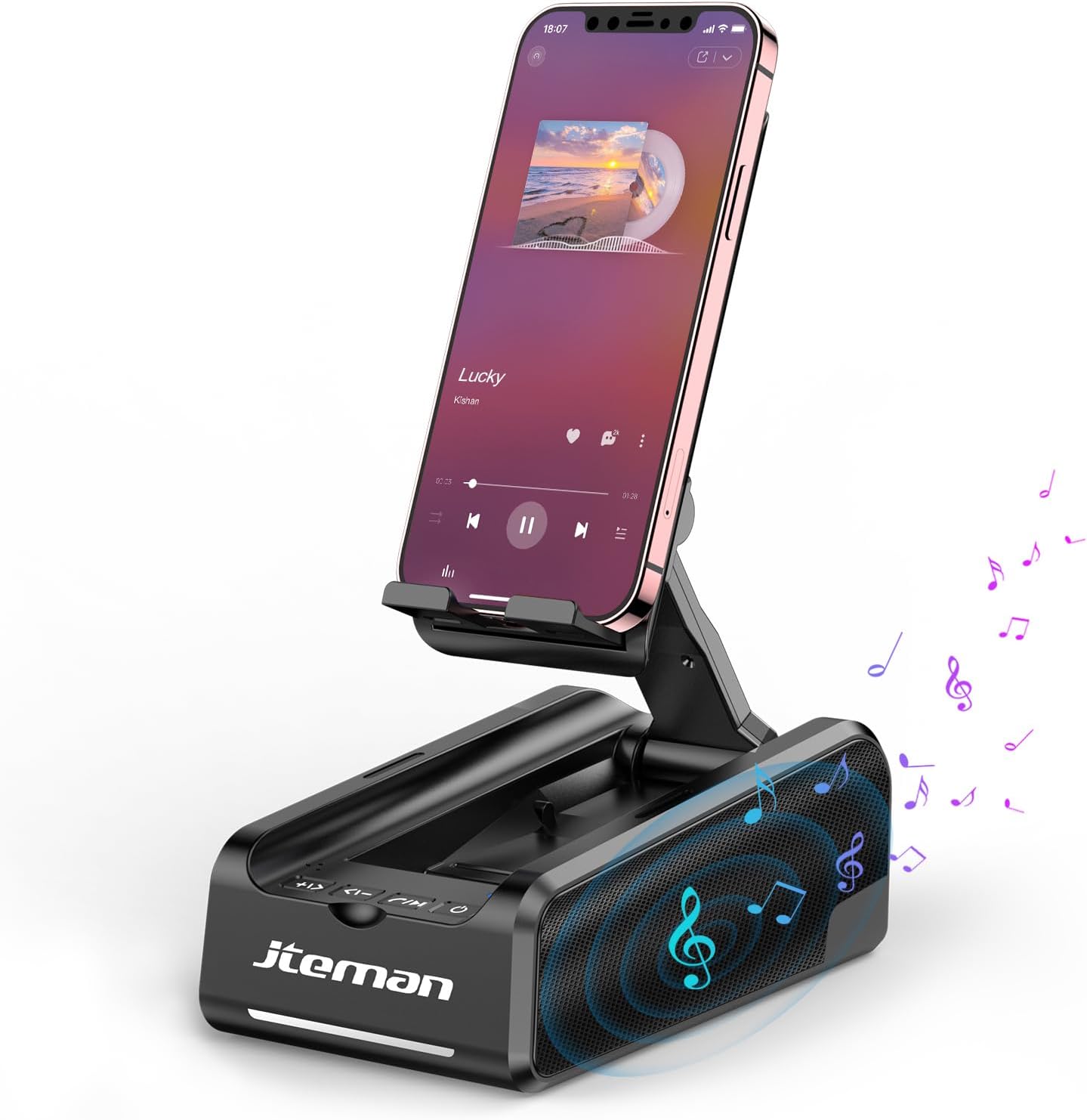 JTEMAN Bluetooth Speaker Phone Stand for Desk Use