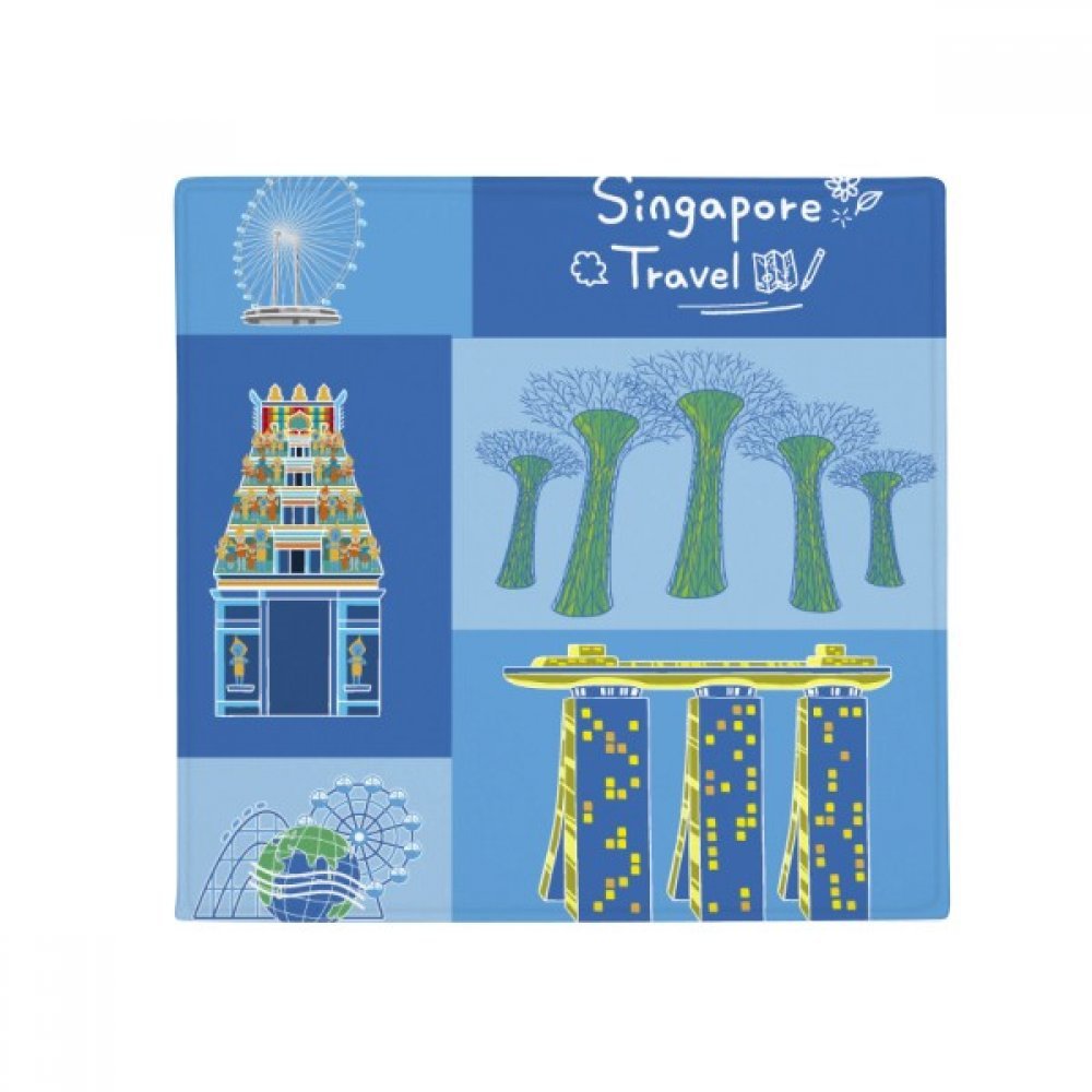 Tapis de sol Singapour antidérapant 80x80cm multicolore lavable pour entrée