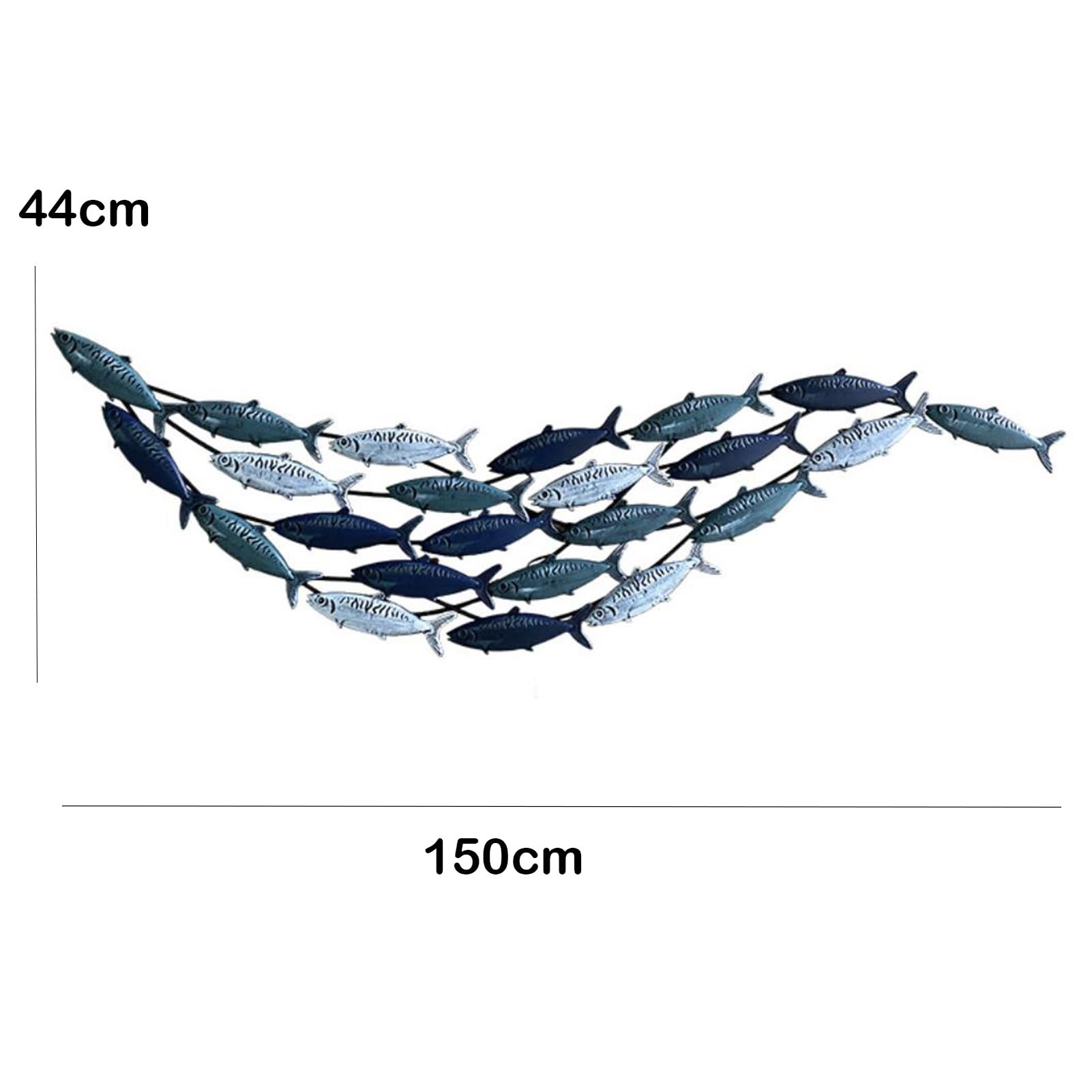 Sztuka dekoracji ścian i metali 3D Ocean Metal Fish Wall Art Decor, Abstrakcyjna Rzeźba Ścienna Ryba, Ręcznie Robione Wiszące Ozdoby Dekoracja Do Salonu/Sypialni