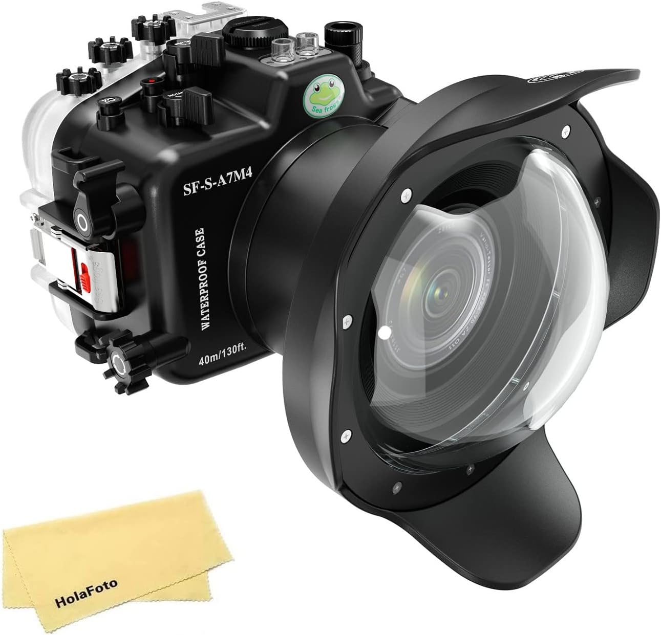 Seafrogs Underwater Housing for Sony A7M4 +WA005-F 6 Inch Dome Port Kit Waterproof Case for Sony Alpha7 Iv Ilce-7M4 A7 Iv A74 with 16-35Mm F4, 16-35Mm F2.8 Gm, 12-24Mm F4G Lens [40M/130Ft]