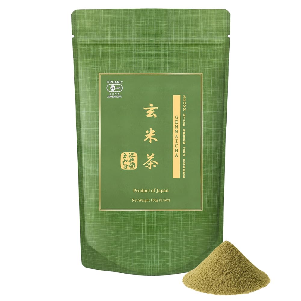 YEDOENSIS KYOTO Genmaicha - Organic Brown Rice Green Tea Powder (3.5 oz) Genmaicha 3.5 Ounce