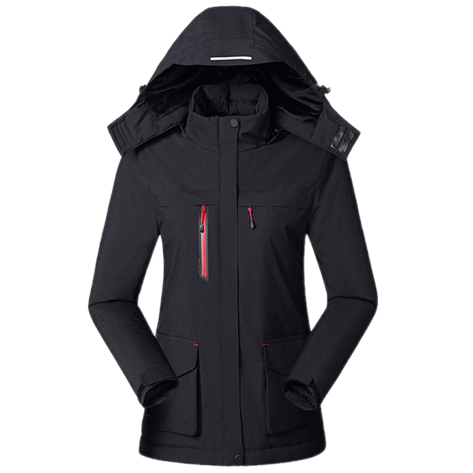 Damska Kurtka Typu Softshell Z Ogrzewaniem, Przegroda Grzewcza Z Włókna Węglowego, Trzy Ustawienia Temperatury, Poprawiająca Krążenie Krwi (Black XXL)