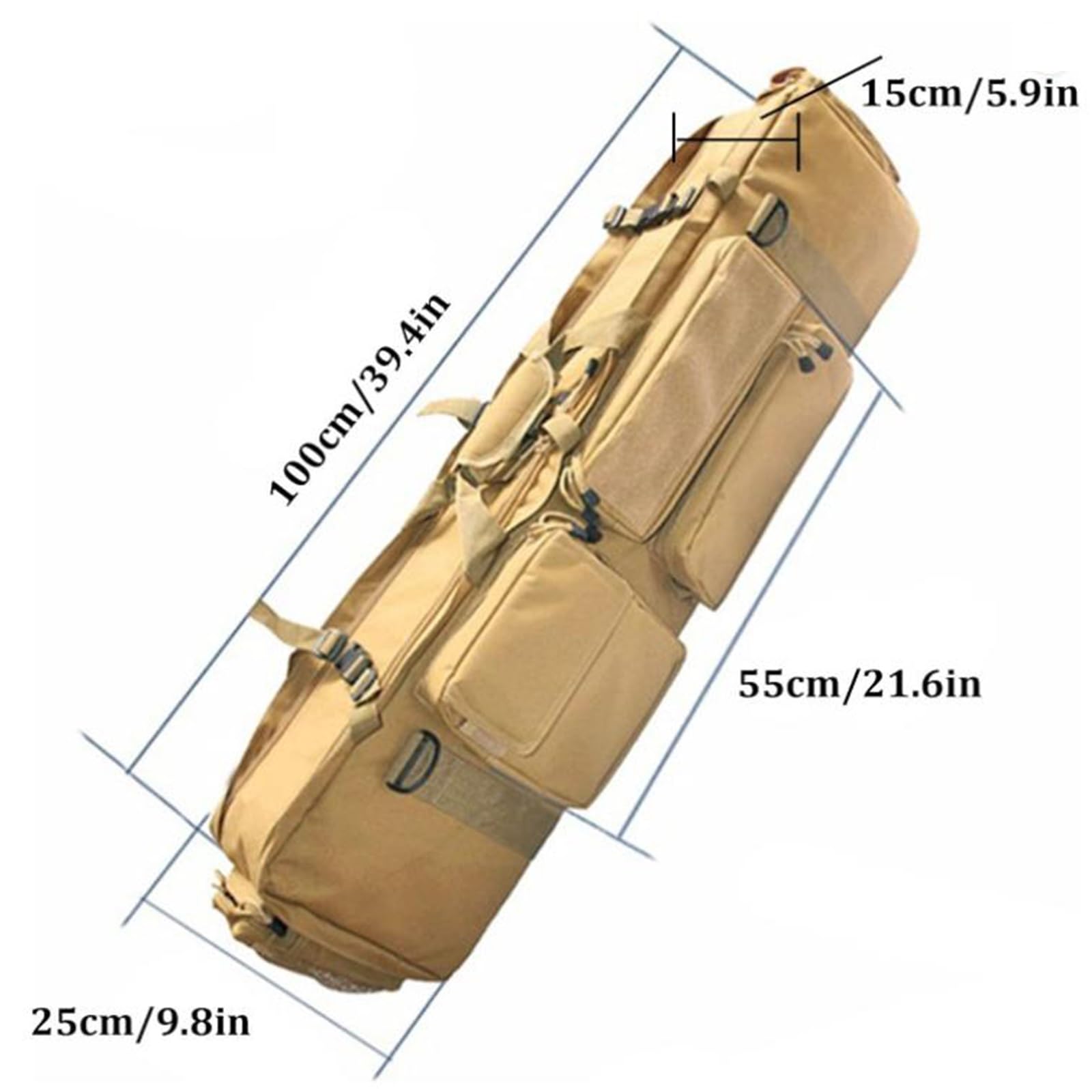 Funda Blanda para Rifle de Caza, Bolsa Táctica Acolchada para Escopeta Doble, Bolsa Táctica Funda para Arma con Correa de Hombro Bolsa de Transporte Vaina para Caza Disparando
