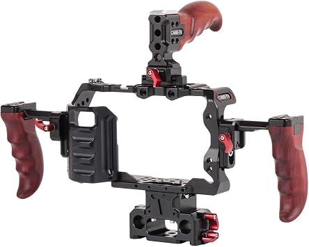 CAME-TV Rig with Wooden Handgrips for Blackmagic Pocket Cinema Camera 4K/6K