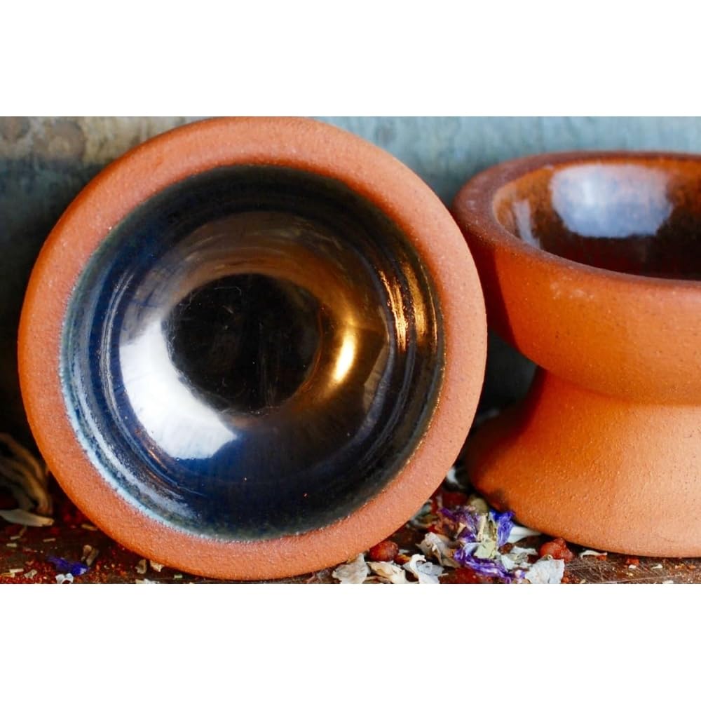 Star Child Handmade 9cm Gold Fired Earth Incense Burner Censer
