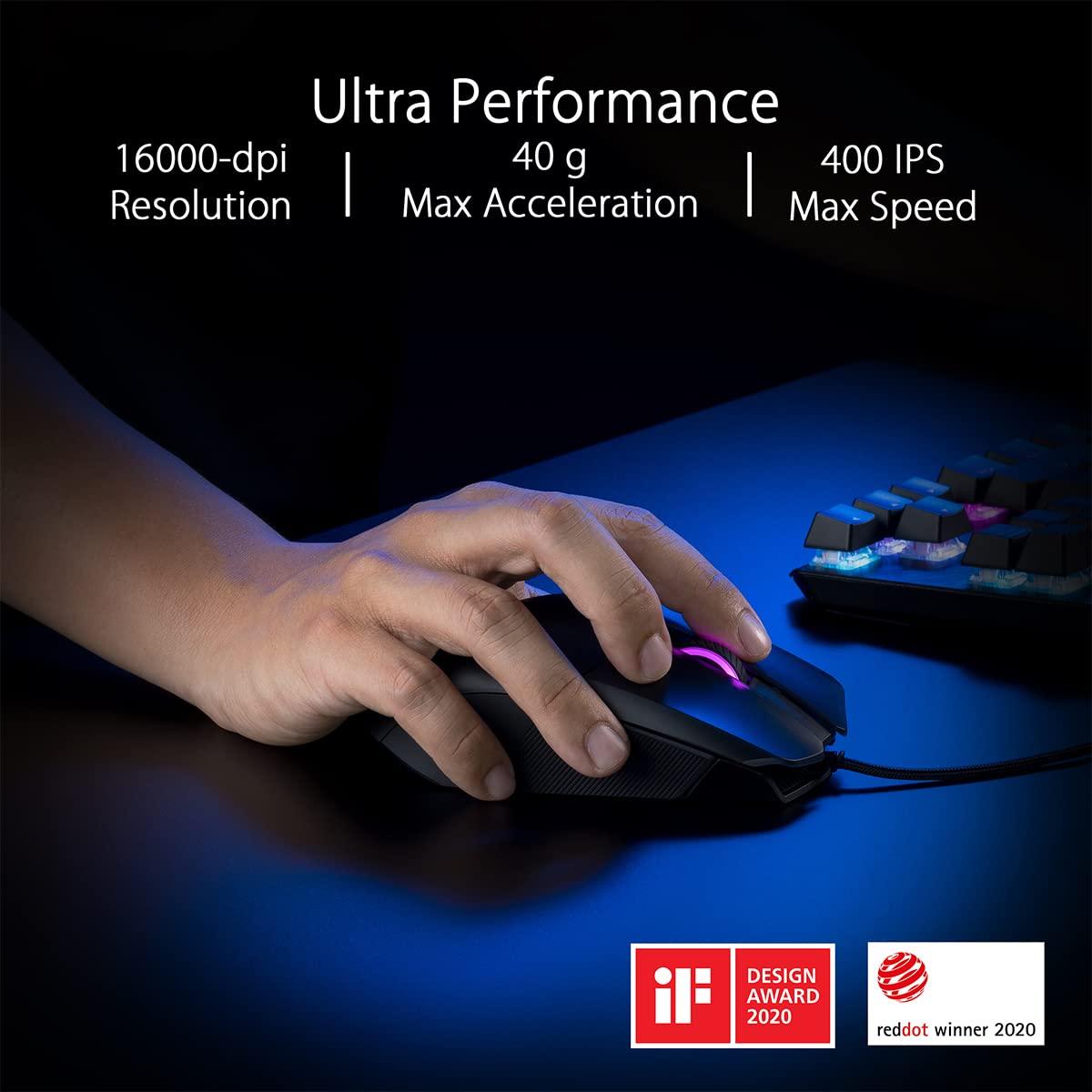 ASUS Optical Gaming Mouse ROG Chakram Core Wired Gaming Mouse