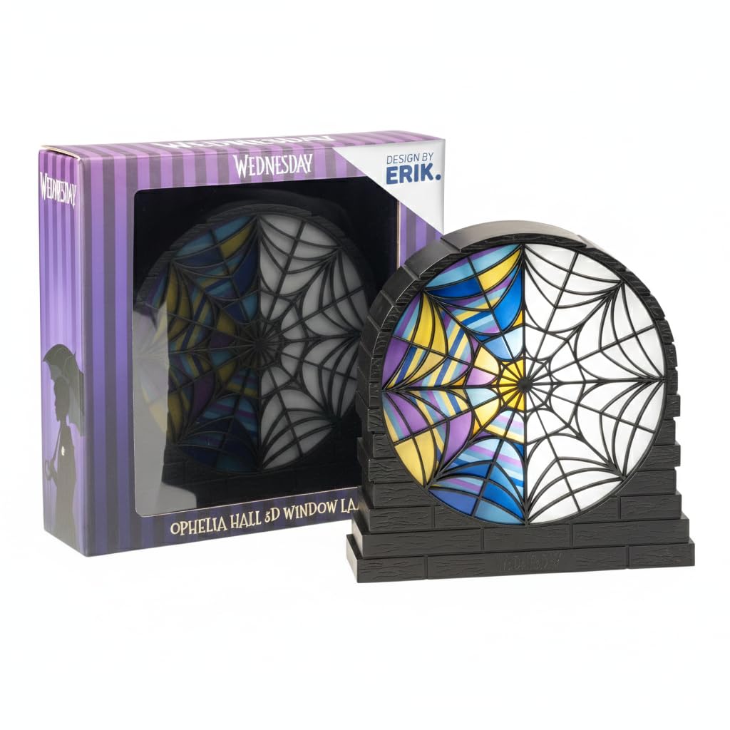 Grupo Erik Battery Lamp - Wednesday Addams Gifts | Desk Lamp Table, Mood Light, Gaming Light | Wednesday Gifts, Cool Room Decor, Halloween Lights