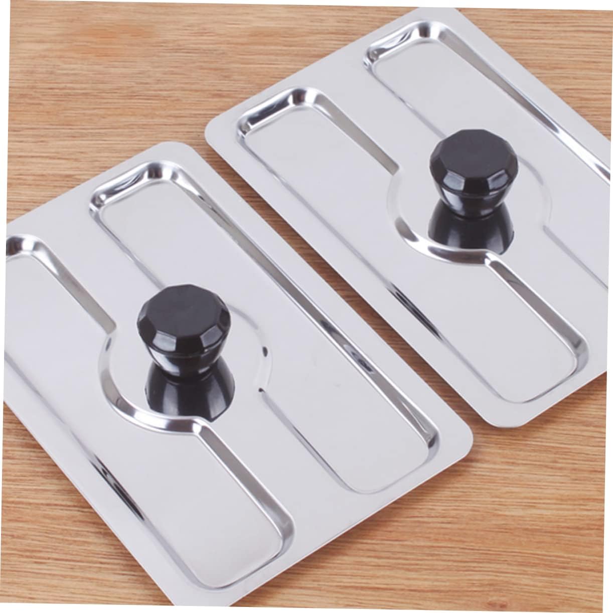 Alipis 2 Pcs Sturdy Stainless Steel Bread Maker Upper Cover Toaster Dust Cover Lid for Sandwich Maker