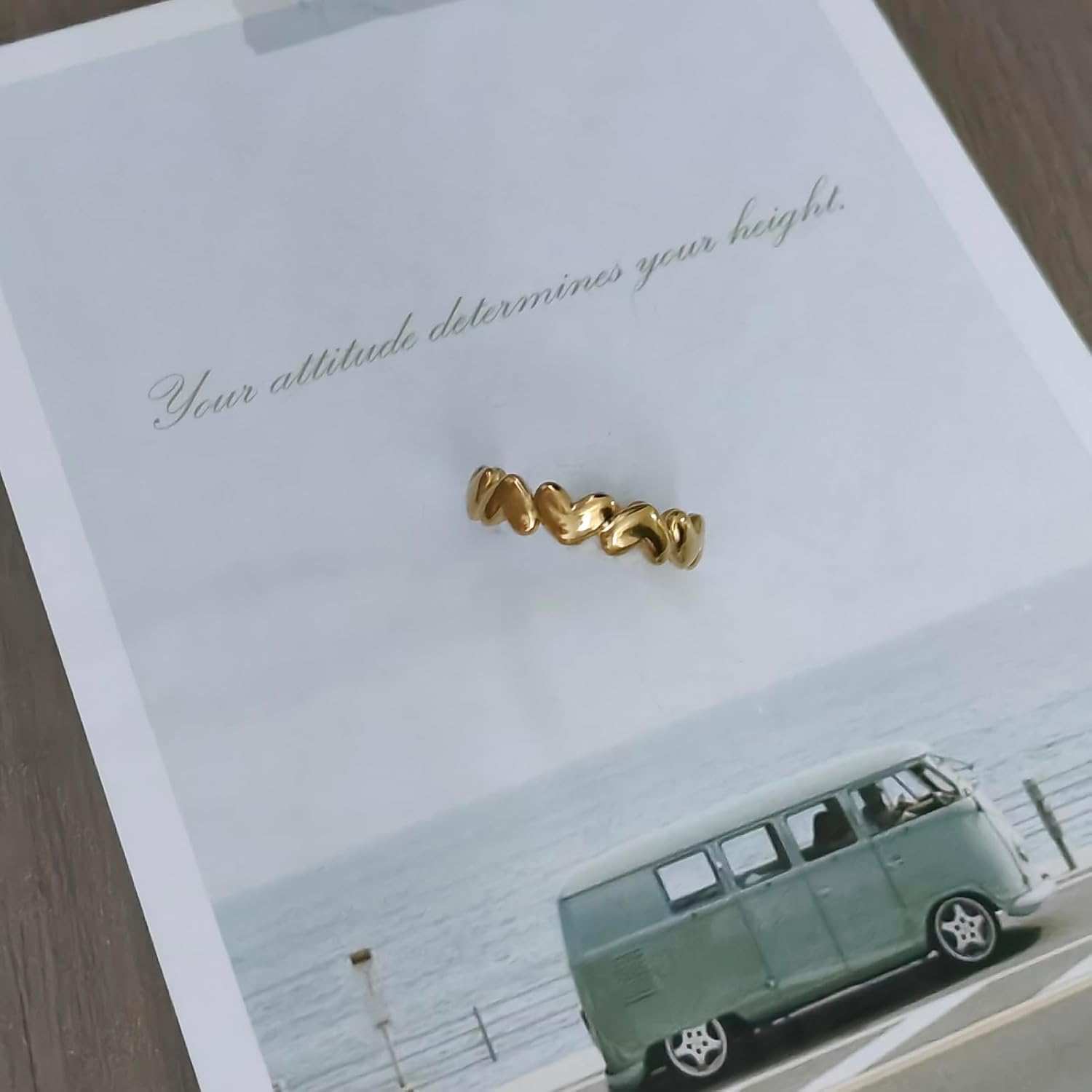 Heart Ring for Women Gold Plated Love Ring - Image 3