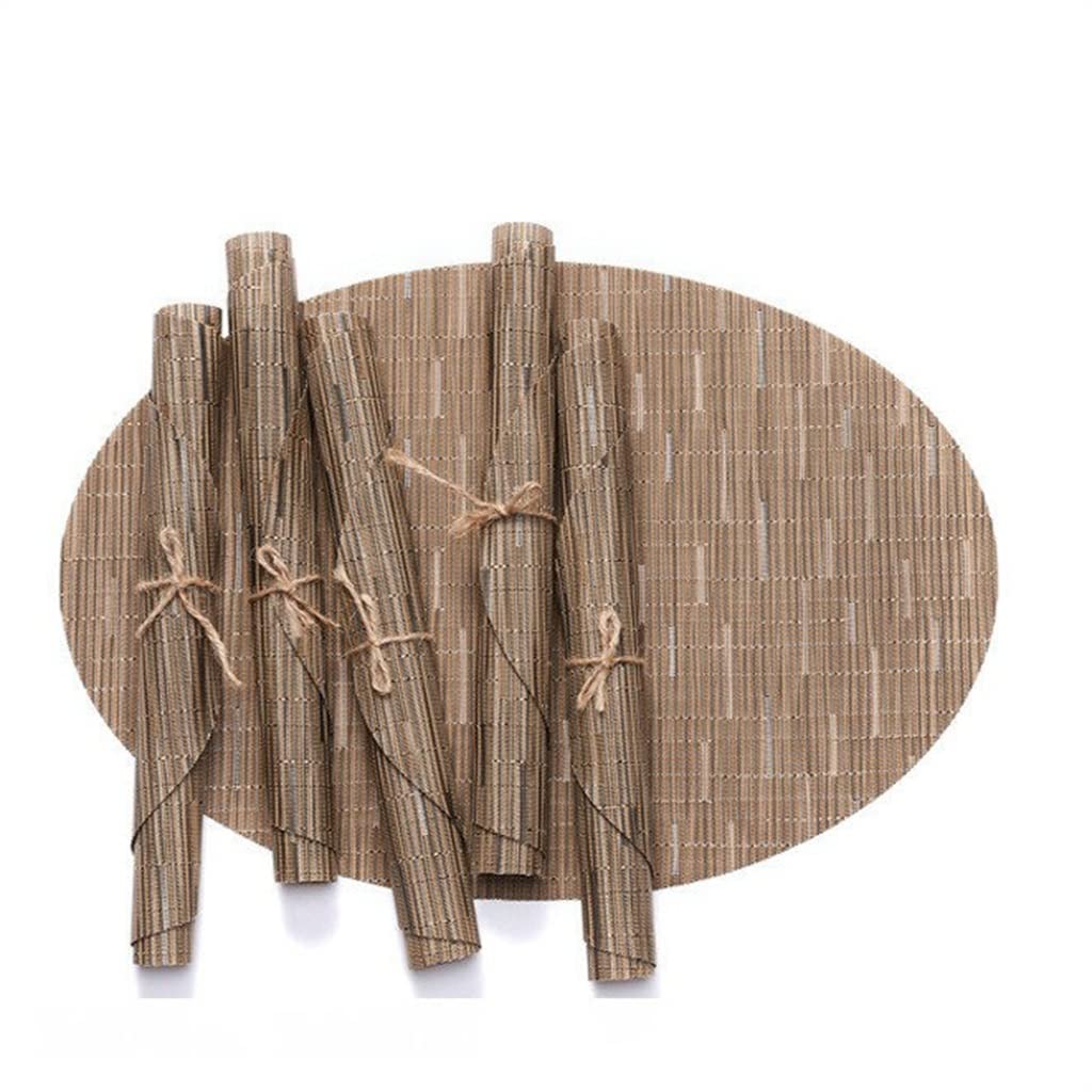 Sets de table ovales scandinaves monochromes en PVC Teslin isolants de 45 x 32,5 cm