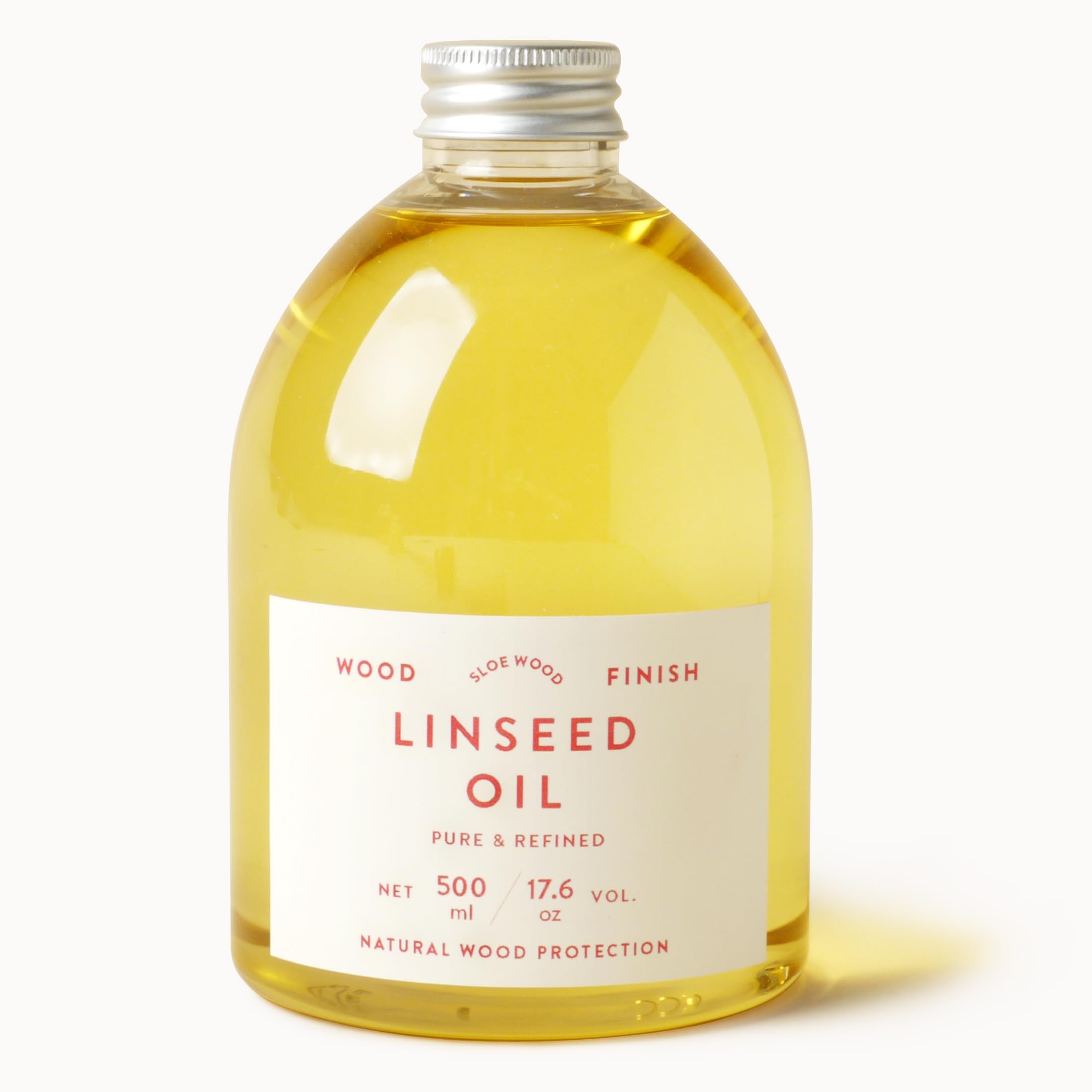 Refined Linseed Oil - Natural Wood Sealant and Oil Painting Medium, High Purity Clear Finish for Fine Wood Work, Interior Furniture, Food-Safe (Clear, 500ml)