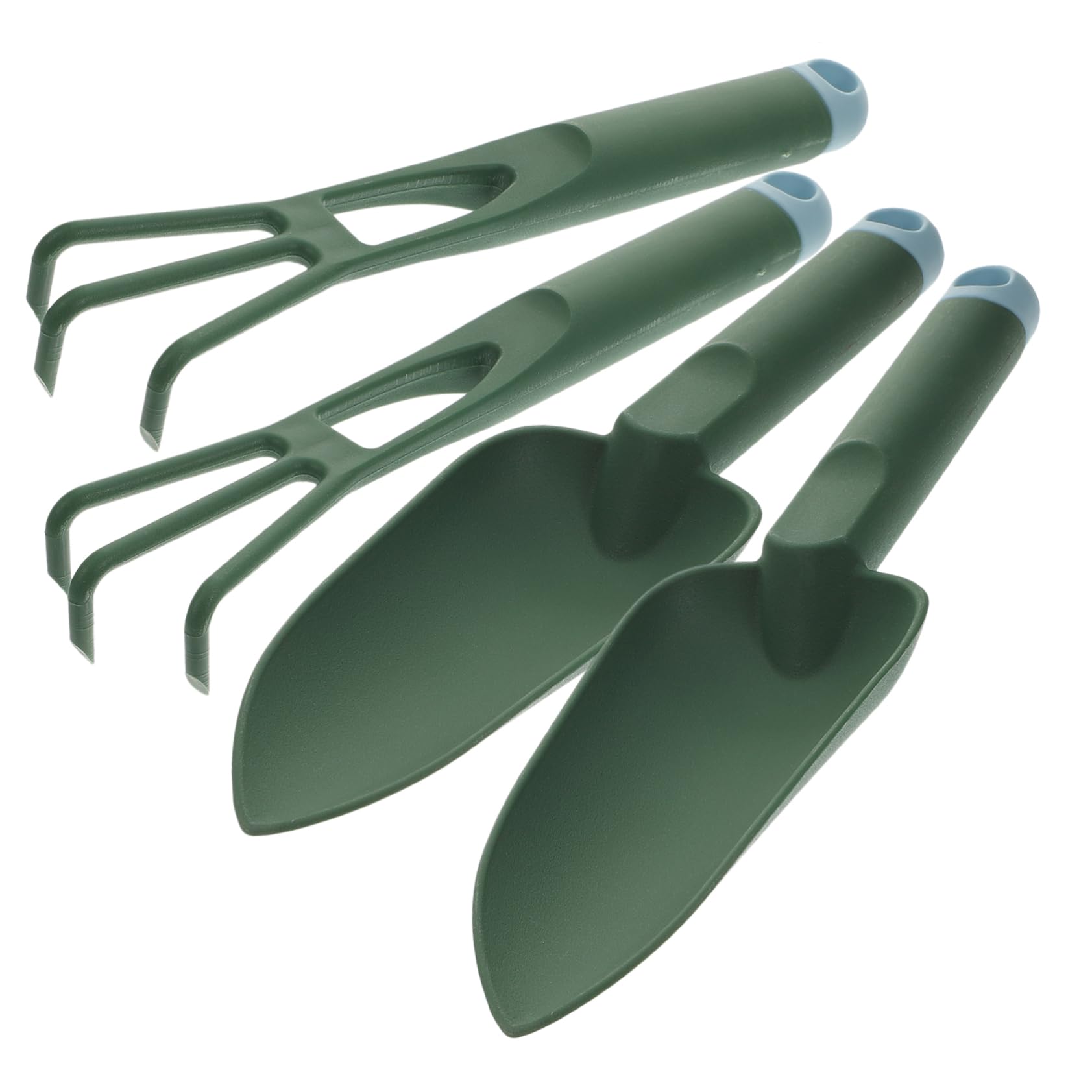 HAKIDZEL 2 Sets Ergonomic Plastic Hand Trowel and Rake Gardening Tools for Loosening Weeding and Transplanting for and Home Gardeners