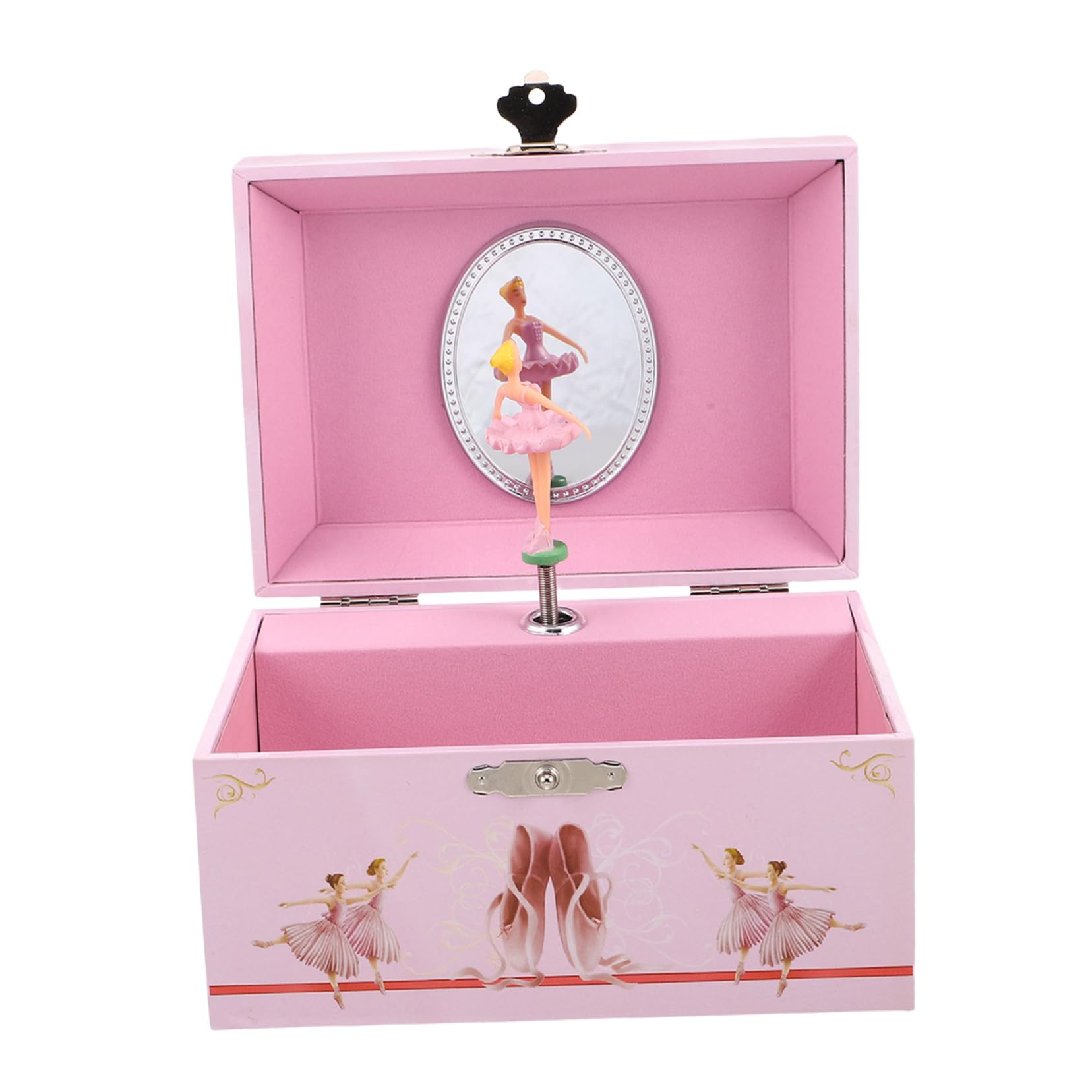 Joyero musical rosa de mdf con acabados elegantes para niñas