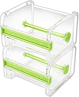 Vista 1 de molshine Paquete de 2 Dispensadores Transparentes de Escritorio Multi Washi Cinta de Enmascarar Almacenamiento, Cortador de Cinta, Soporte de Rollo