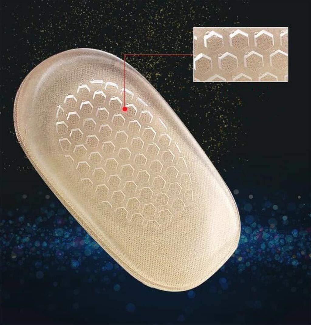 Whryspa 2 Pair Invisible Gel Height Increased Half Insoles (Add 1.5-3.5 cm), Soft Anti-Slip Self-Adhesive Insole, Comfortable Back Heel Insert, for Women and Men,Flesh,Men2cm