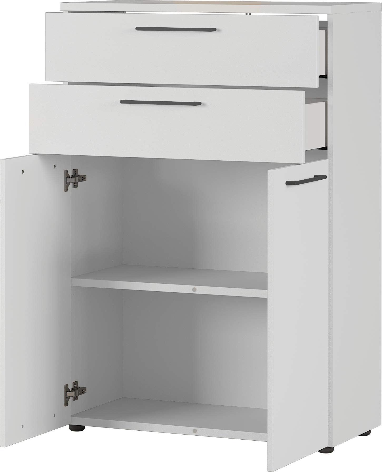 Aktenschrank Arlington, ideal für Home Office, in Lichtgrau, mit Schubladen, 80 x 120 x 40 cm (BxHxT)