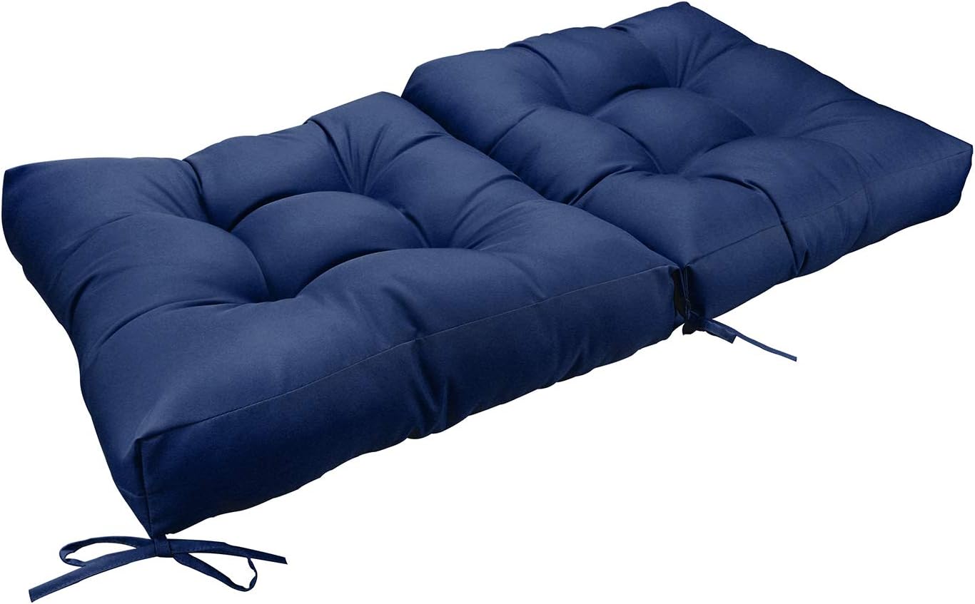 SewKer Outdoor Seat Back Chair Cushion, 20" x 20" Indoor Tufted Seating Patio Couch Furniture Replacement Cushions Set of 2 - Navy Blue : Patio, Lawn & Garden