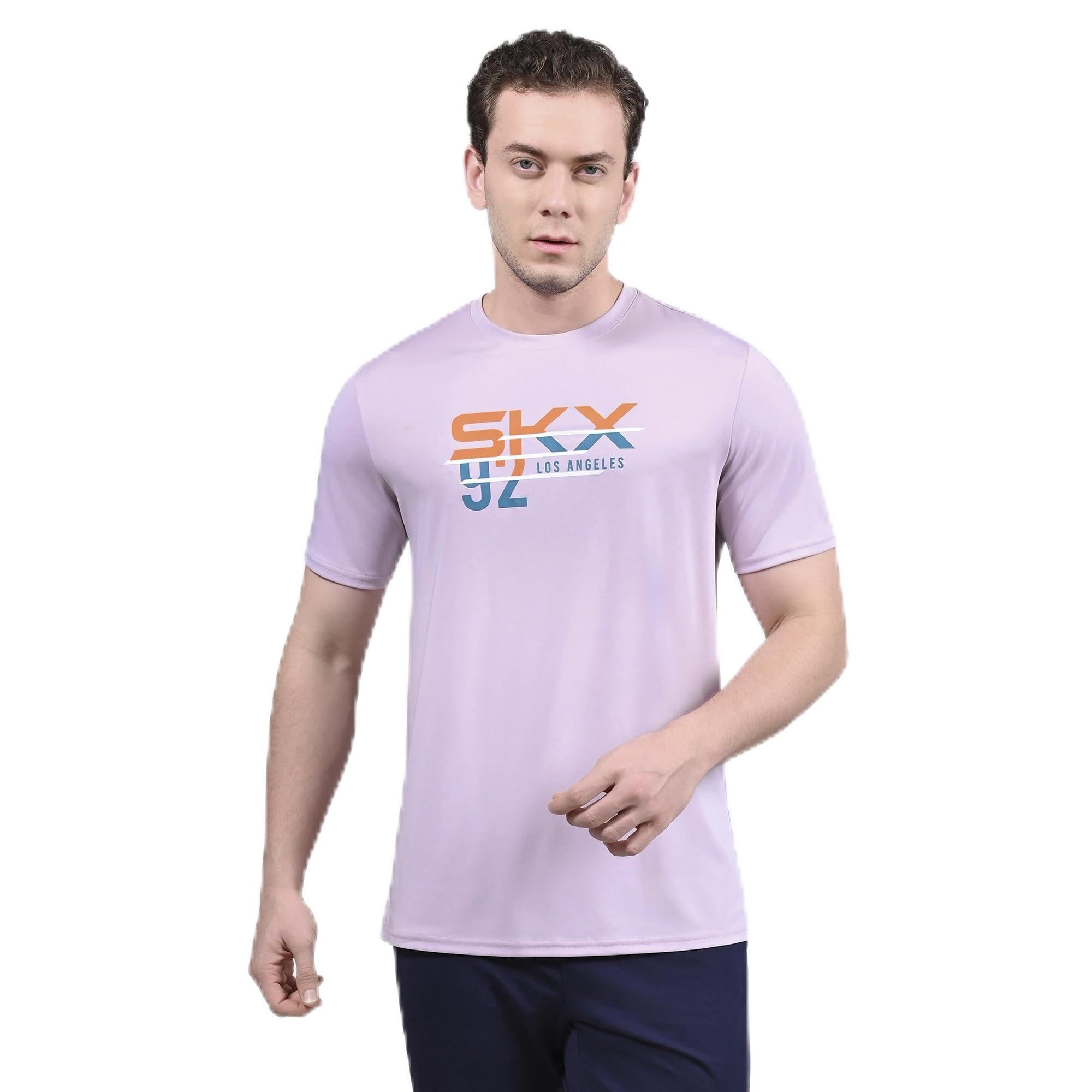 skechers Men's Solid Regular Fit T-Shirt-picture-20