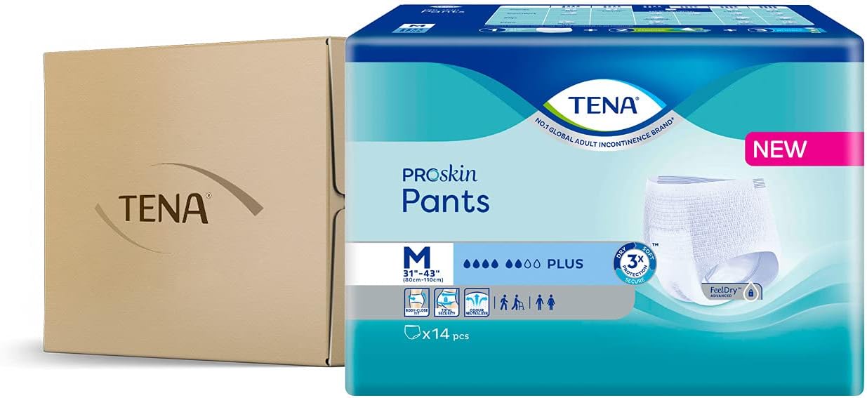 Pants Plus Classic Incontinence Pants - Medium (80-110cm) - Case of 4 Packs of 14