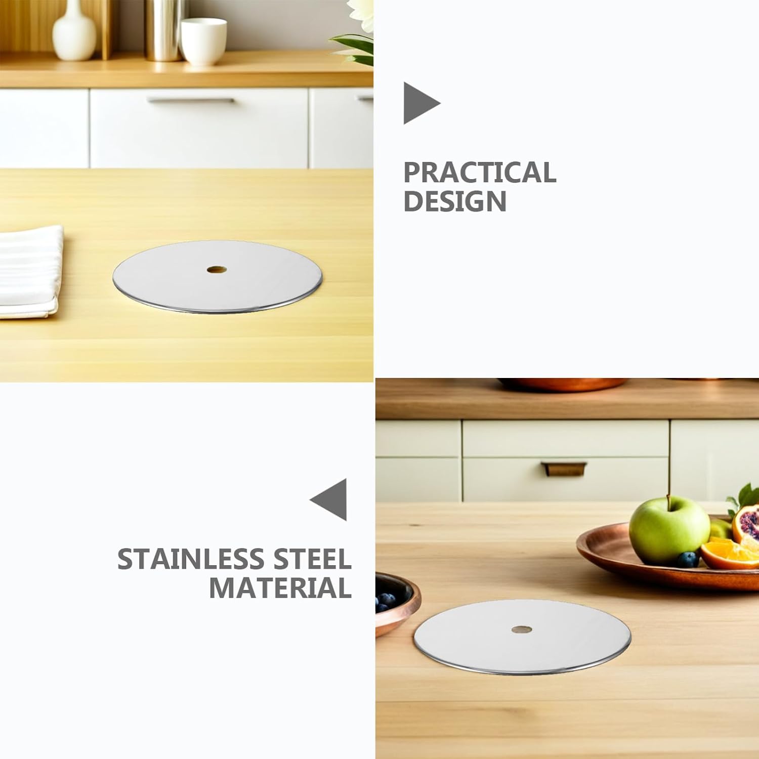BESPORTBLE Stainless Steel Heat Diffuser Ring for Induction Stove x Compatible Stove Ring Cover Metal Heat Spreader Plate
