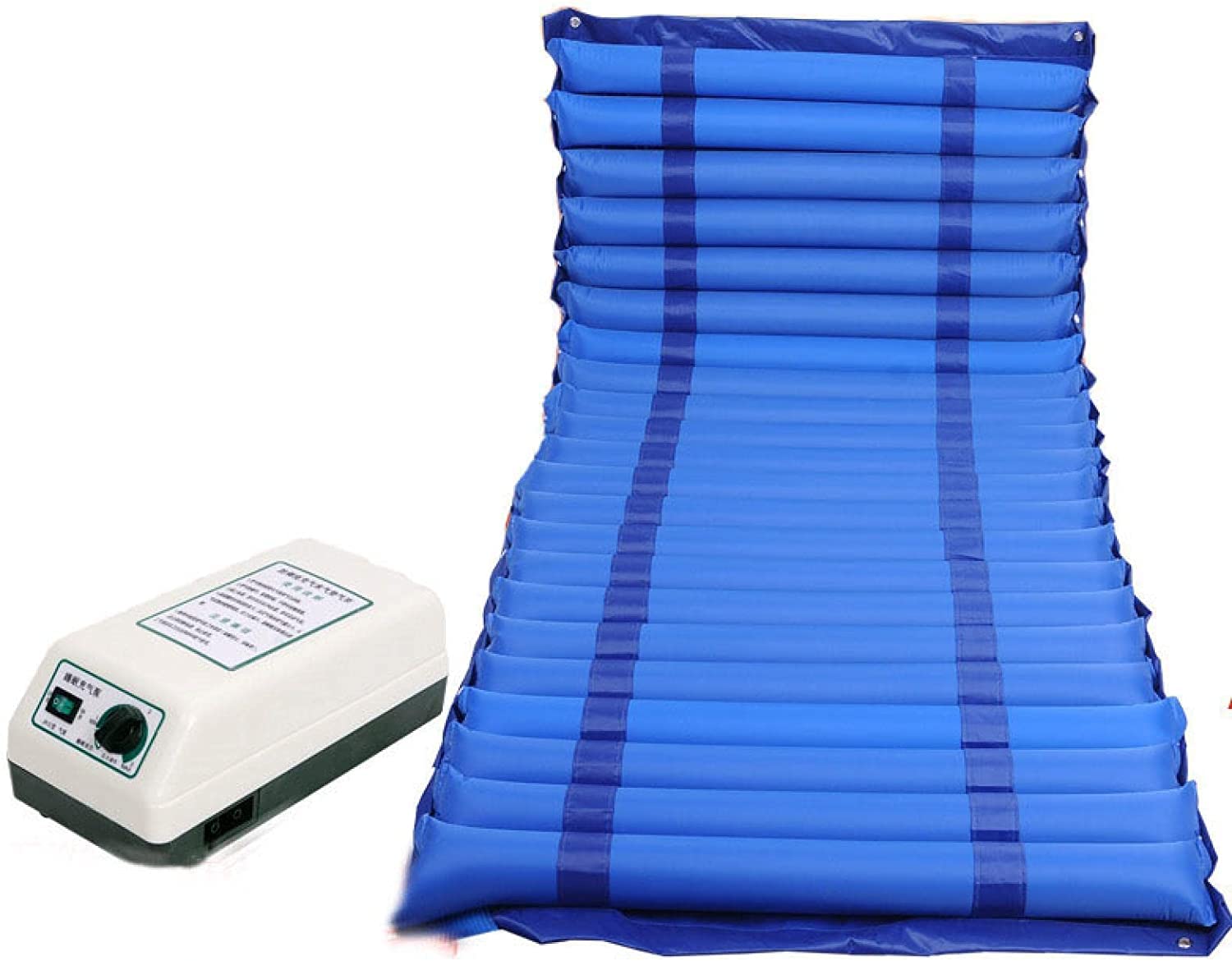 FOOJO Colchón de presión alterna, colchón de Aire antiescaras, colchón de Aire con microagujeros para Ancianos/discapacitados, Bomba de sueño para prevención del acné